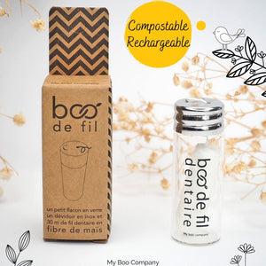 Fil dentaire mentholé rechargeable et compostable – Vegan - My Boo Company
