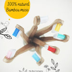 Pack 1 an - 4 brosses à dents en bambou - adulte souple ou médium - My Boo Company