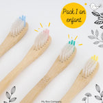 Pack 1 an - 4 brosses à dents en bambou - enfant - My Boo Company