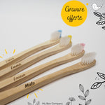 Pack 1 an - 4 brosses à dents en bambou - enfant - My Boo Company