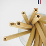 Pailles compostables et durables fabriquées en France (x4) avec pochette. - My Boo Company