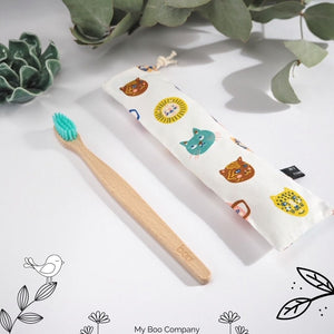 Pochette de voyage brosse à dents pour enfant - motif félins - My Boo Company