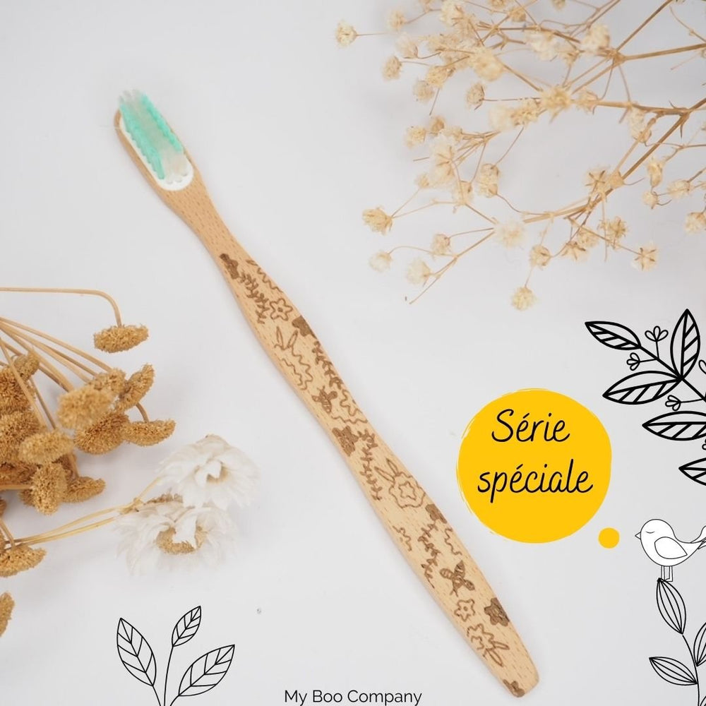 Brosse à dents en bois à tête rechargeable - Série spéciale abeille - My Boo Company