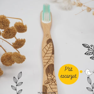 Brosse à dents en bois à tête rechargeable - Série spéciale escargot - My Boo Company