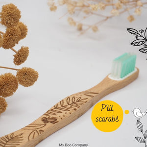 Brosse à dents en bois à tête rechargeable - Série spéciale scarabé - My Boo Company