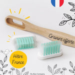 Brosse à dents en bois à tête rechargeable - Tête À Clac - My Boo Company