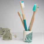 Porte brosses à dents en jesmonite couleur vert - My Boo Company