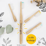 Une brosse à dents tête changeable en bambou - My Boo Company