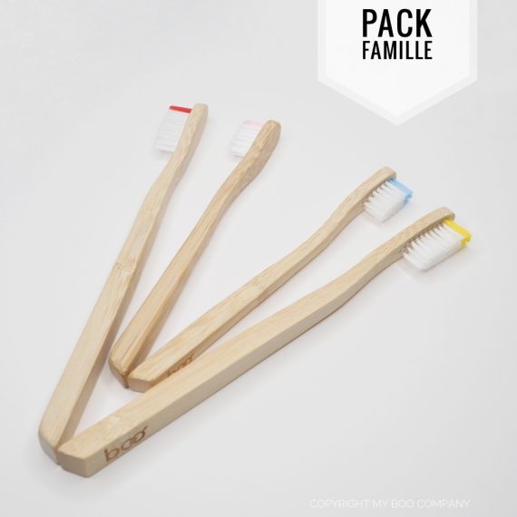 pack famille brosse bambou